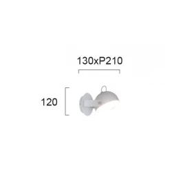 LED Απλίκα Μεταλλική σε Λευκό 6W 540Lm 3000K Hemi VIOKEF