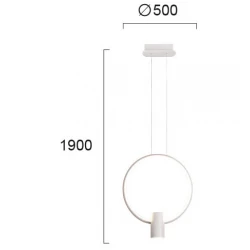 LED Κρεμαστό Μεταλλικό Φωτιστικό σε Λευκό 22+6W Sindy VIOKEF