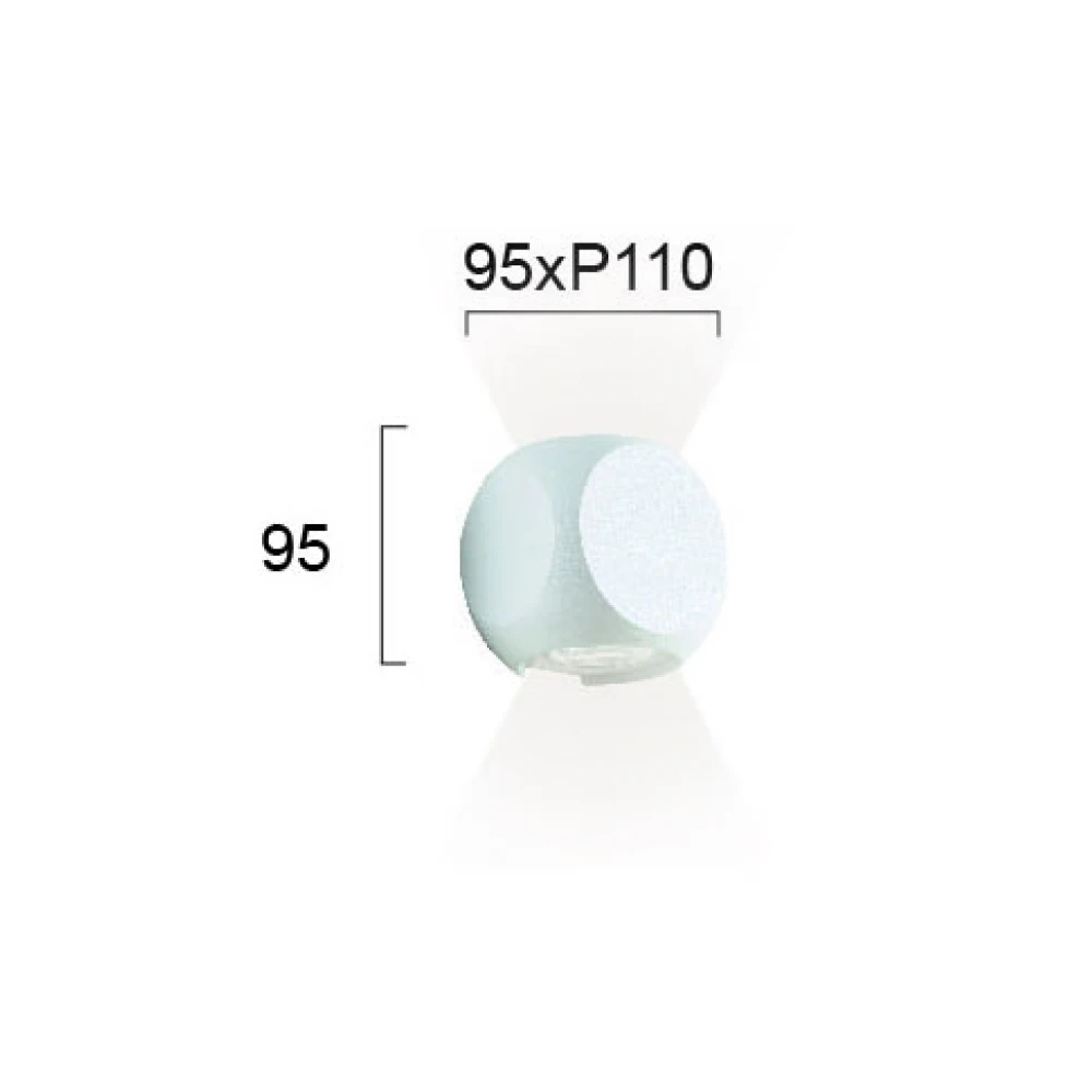 LED Απλίκα Αλουμινίου Σε Λευκό 2 x 2W 235Lm 3000K IP54, Ballito VIOKEF