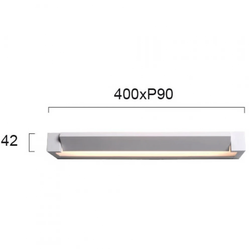 LED Απλίκα Μεταλλική Λευκή 12W 910Lm 3000K, Valse VIOKEF