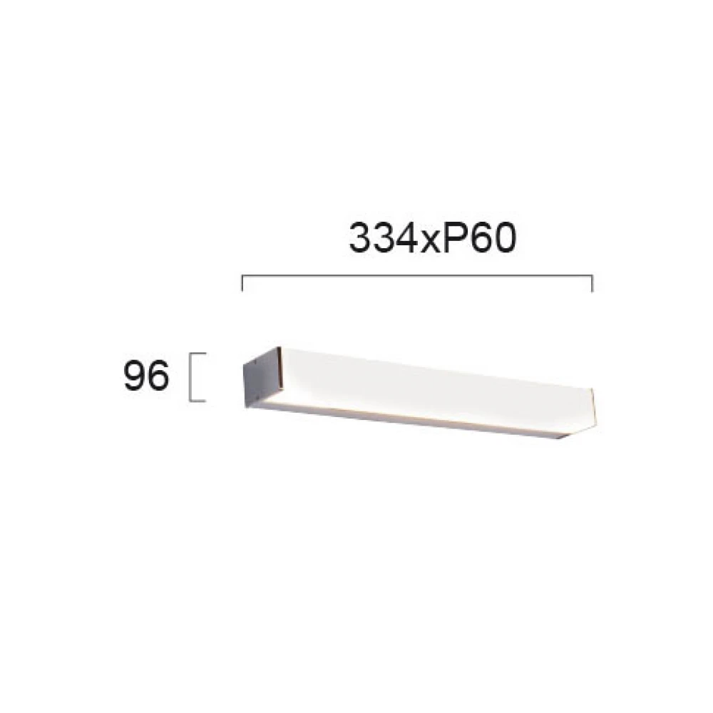 Φωτιστικό Μπάνιου Απλίκα Σε Χρώμιο, LED 15W 1275Lm 3000K IP44 L:340, Robin VIOKEF
