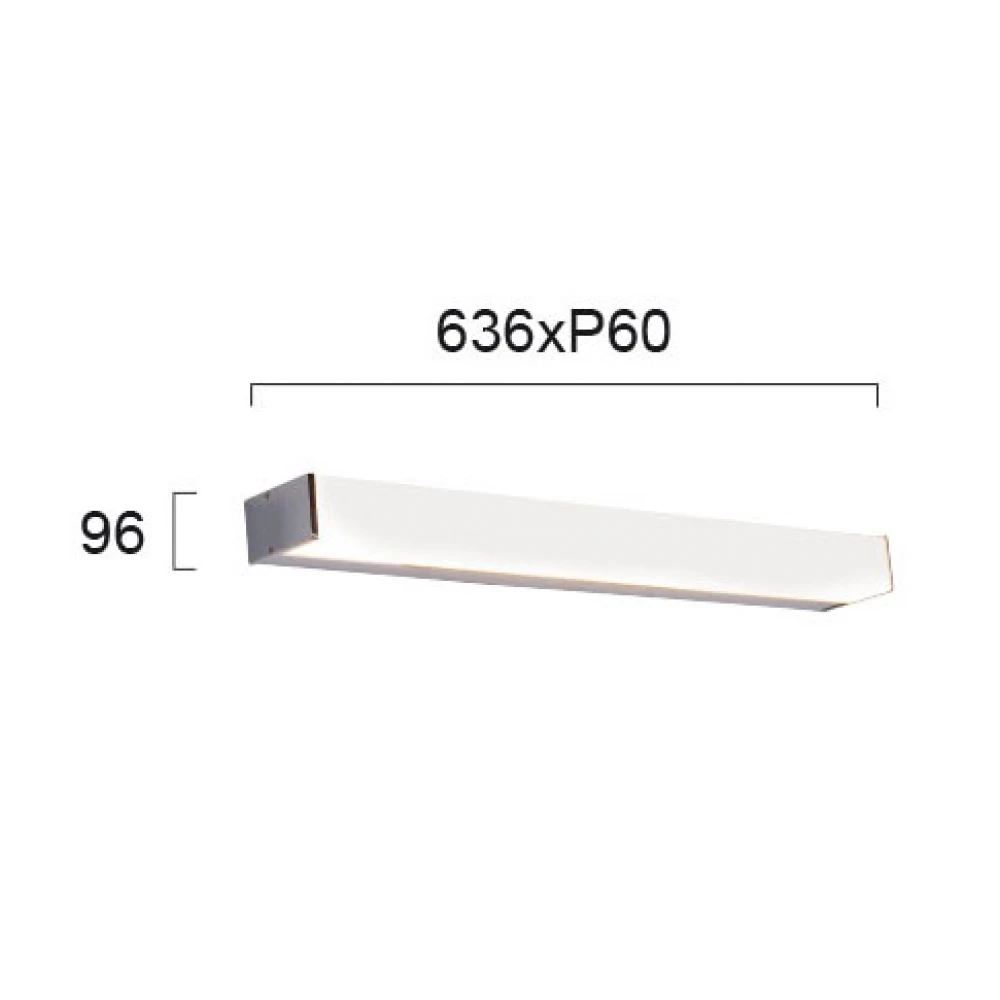 Φωτιστικό Μπάνιου Απλίκα Σε Χρώμιο, LED 30W 2550Lm 3000K IP44 L:640, Robin VIOKEF