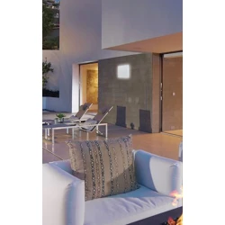LED Απλίκα Αλουμινίου Σε Λευκό, IP54 12W 565Lm 3000K, Sq Jazz VIOKEF