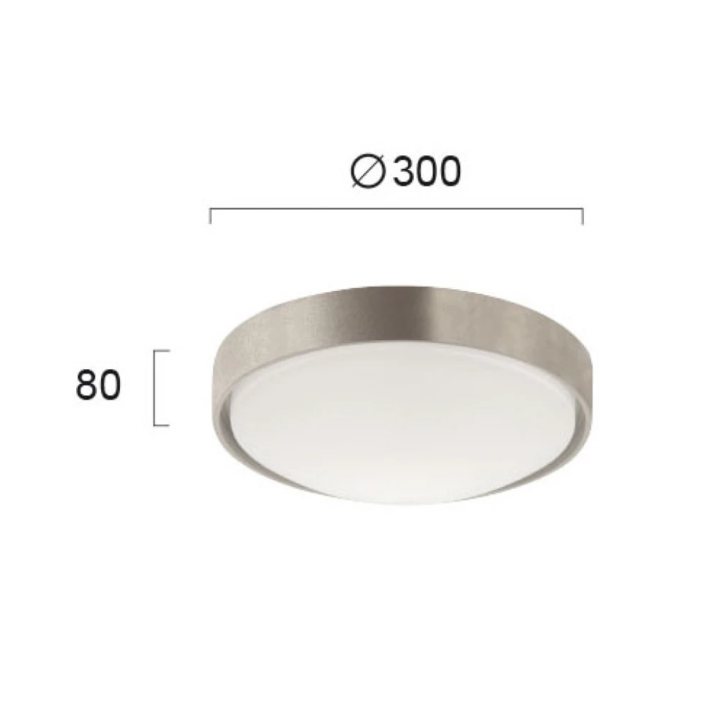 LED 18W Πλαφονιέρα Μεταλλική D:300 Yara VIOKEF