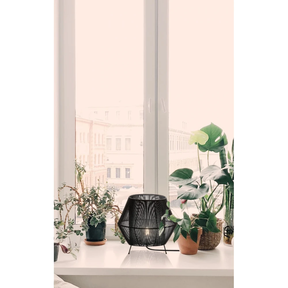 Πορτατίφ Με Κορδόνι Σε Μαύρο 1xE27 ZAIRA VIOKEF