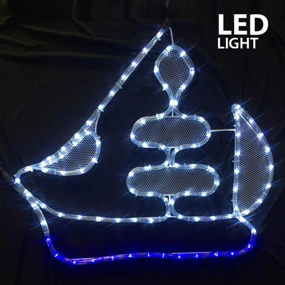 Led Καράβι Με 4μ. Φωτοσωλήνα, 60x51εκ. IP44