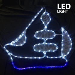 Led Καράβι Με 4μ. Φωτοσωλήνα, 60x51εκ. IP44