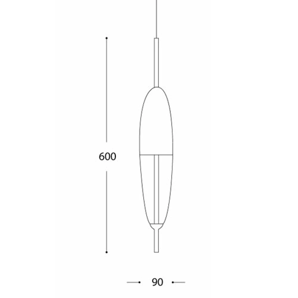 LED Κρεμαστό Φωτιστικό Σε Χρυσό Χρώμα ø9cm 6W 600lm 3000K Evento-A LUCIDO