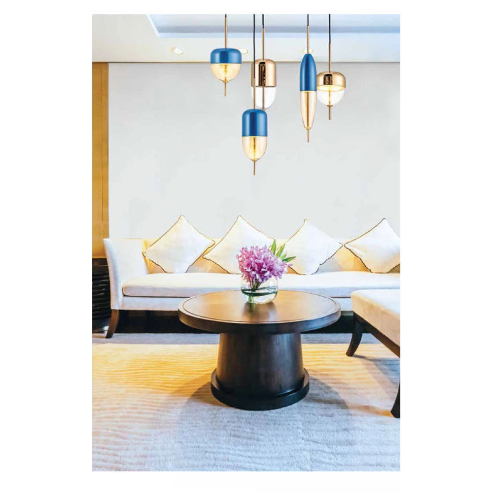 LED Κρεμαστό Φωτιστικό Σε Μπλέ Χρώμα ø15cm 12W 960lm 3000K Evento-C LUCIDO