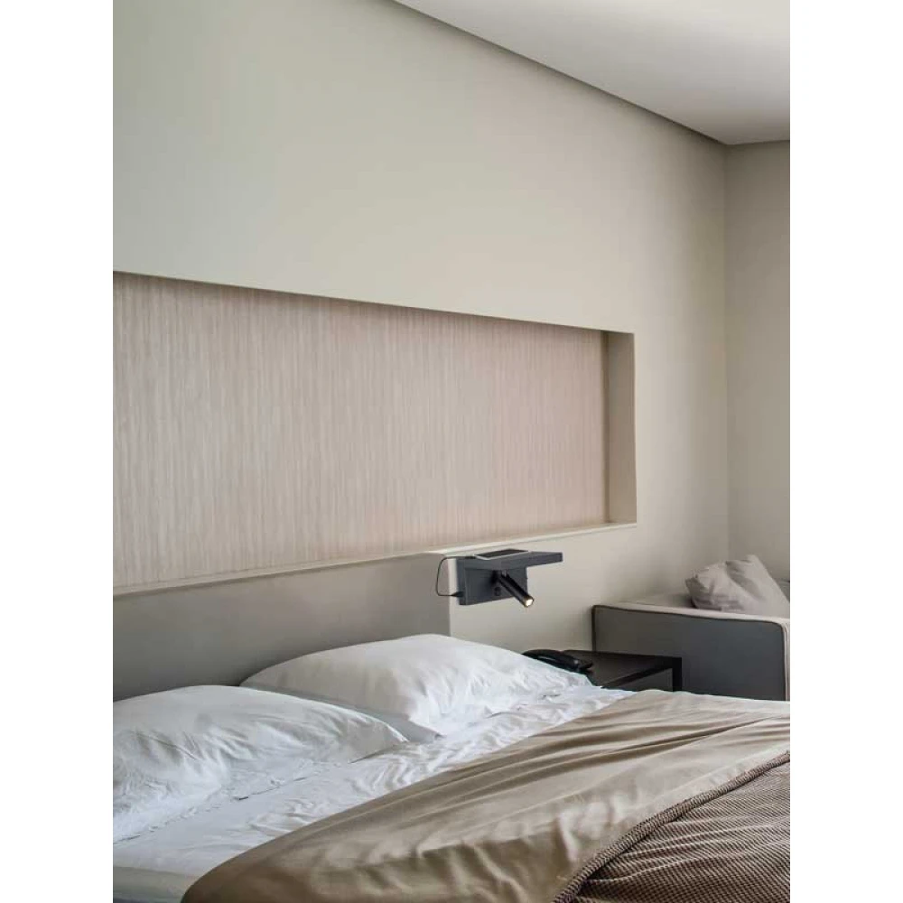 LED Απλίκα Αλουμινίου Σε Λευκό Με Θύρα Φόρτισης USB 3W 240Lm 3000K, HOP ON LUCIDO