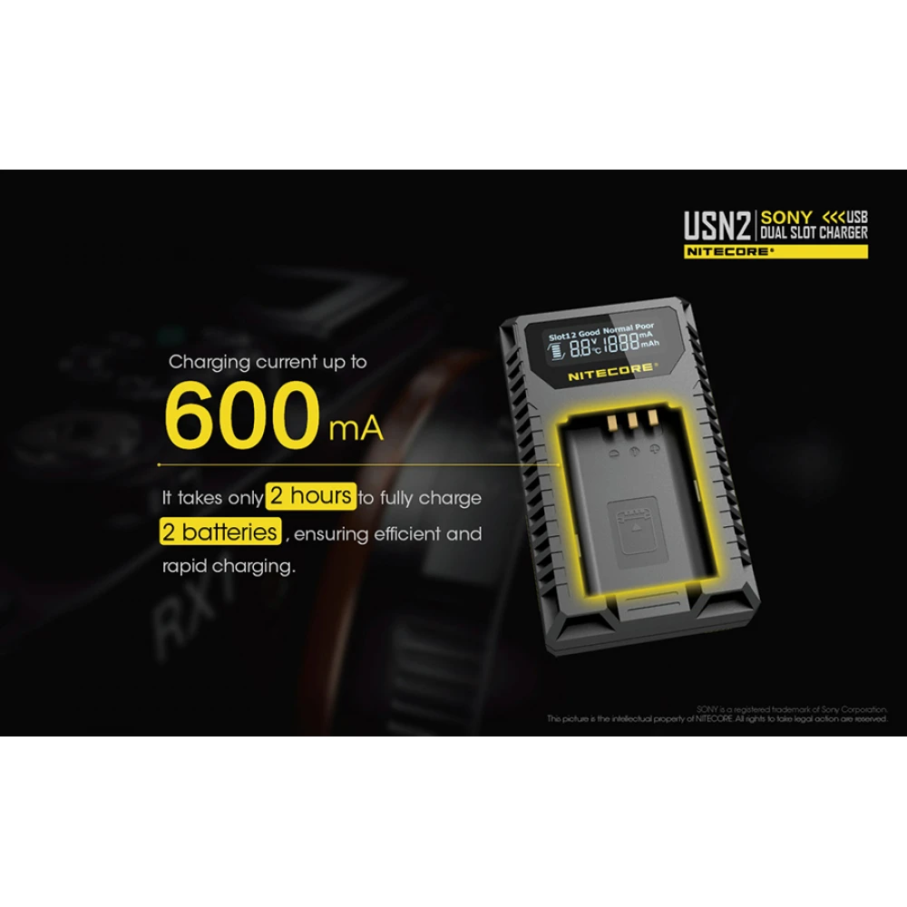 Φορτιστής NITECORE USN2 για SONY