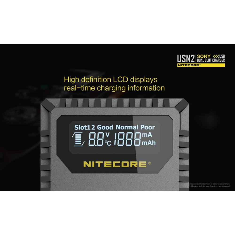 Φορτιστής NITECORE USN2 για SONY