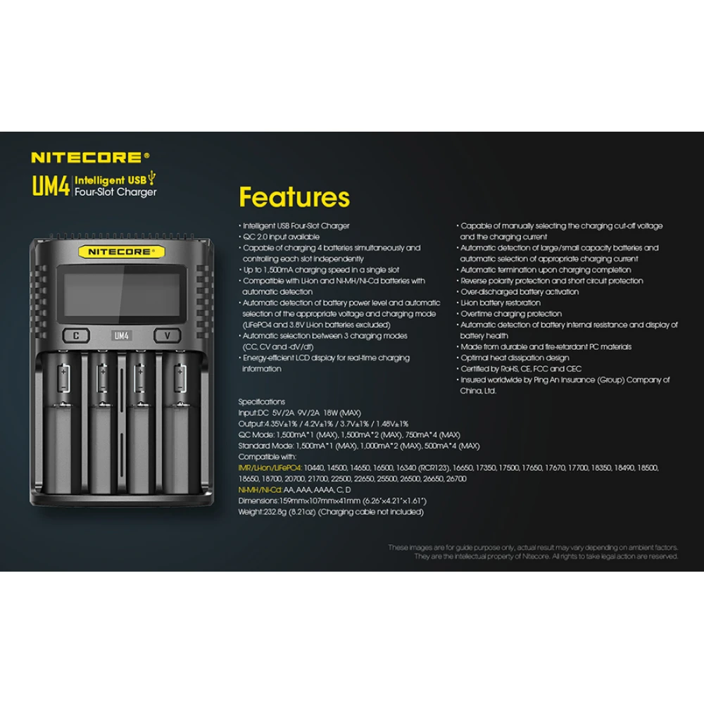 Φορτιστής NITECORE UM4
