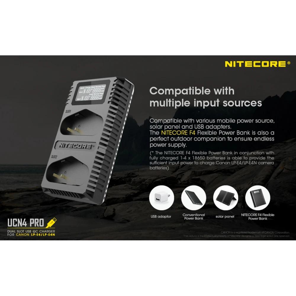 Φορτιστής NITECORE UCN4 PRO για CANON