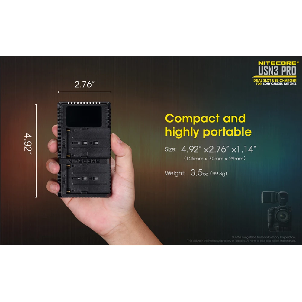 Φορτιστής NITECORE USN3 Pro για SONY