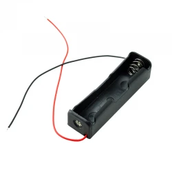 Θήκη Μίας Θέσεως Για Μπαταρία 18650(3,7V) Με Καλώδια Σύνδεσης Amarad