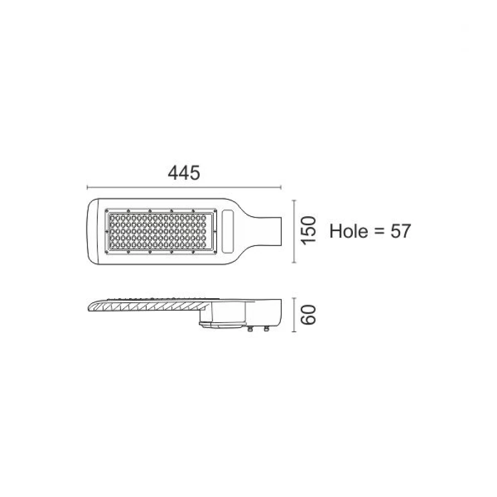 Hight Power LED Φωτιστικό Δρόμου 90W 140° IP65 SpotLight