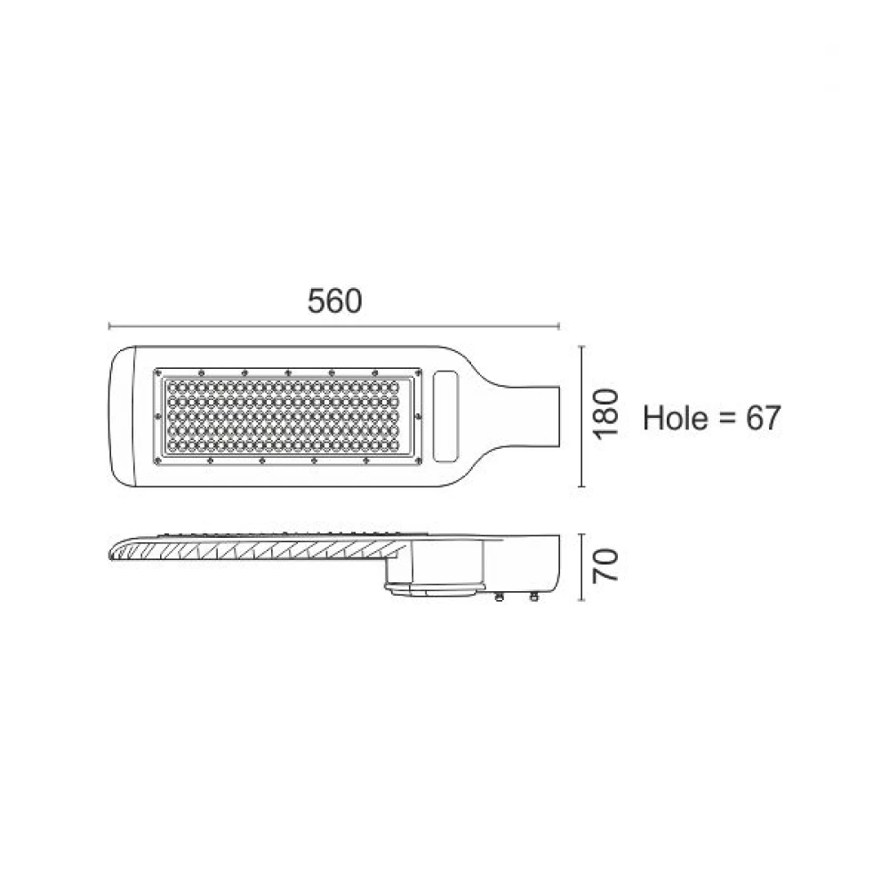 Hight Power LED Φωτιστικό Δρόμου 120W 140° IP65 SpotLight