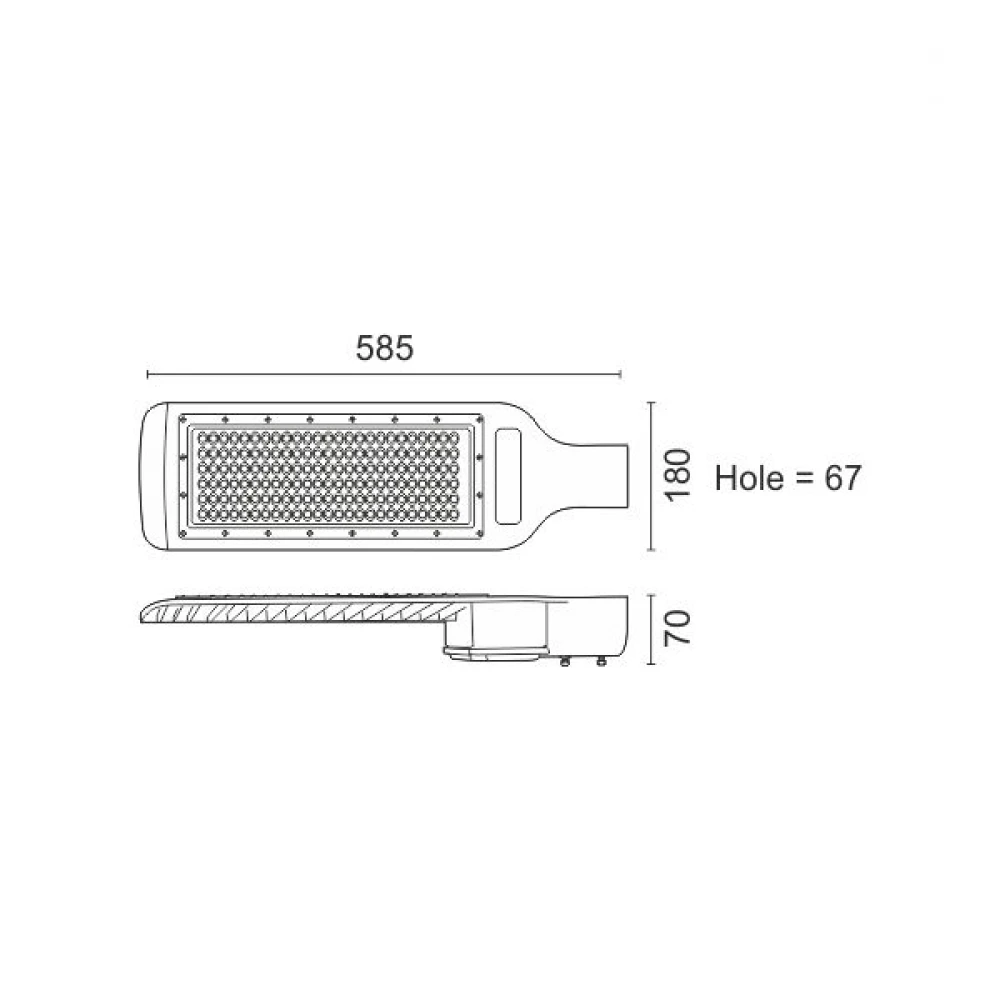 Hight Power LED Φωτιστικό Δρόμου 150W 140° IP65 SpotLight