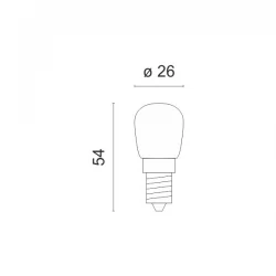 Λαμπτήρας T23 E14 Θερμό Λευκό 1.5W Διάφανο Spotlight