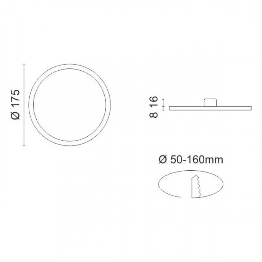 Φωτιστικό LED Πάνελ Οροφής 15W Ψυχρό Λευκό 6000K Με Τροφοδοτικό Χωνευτό Στρογγυλό Slim 230V 180° SpotLight
