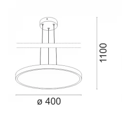 40W LED Κρεμαστό Φωτιστικό 4000Κ SpotLight