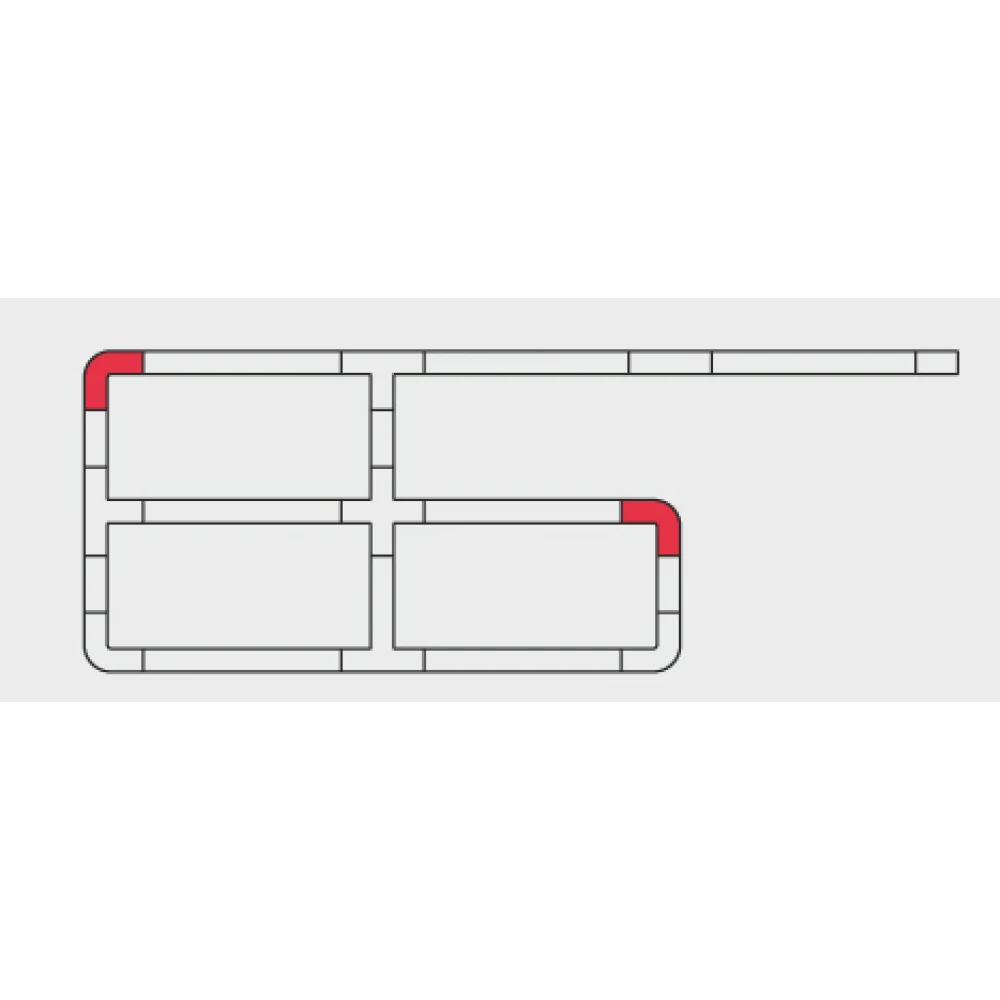 Σύνδεσμος Γωνία Δεξιά/Αριστερή Τριφασικής Ράγας Οροφής 4 Καλωδίων Μαύρο Spotlight