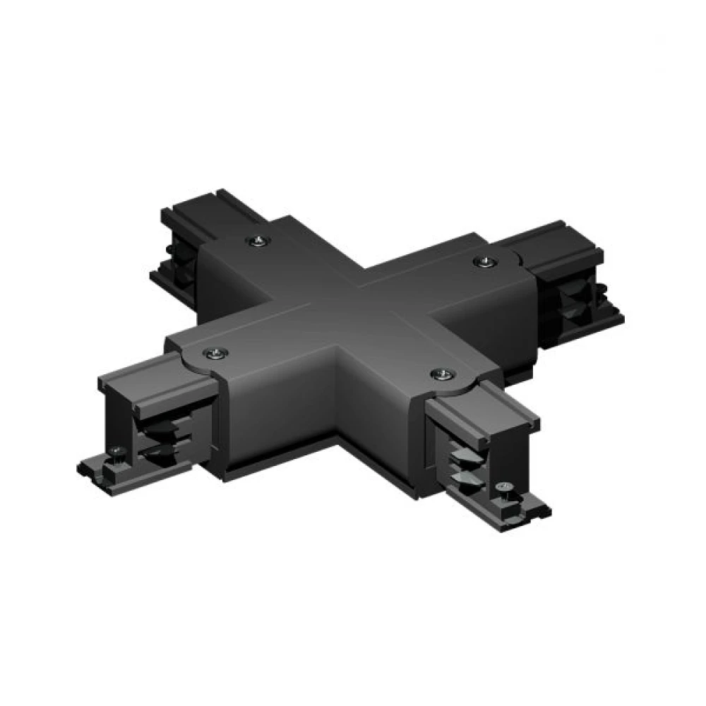 Σύνδεσμος Σταυρός Τριφασικής Ράγας Οροφής 4 Καλωδίων Μαύρο Spotlight