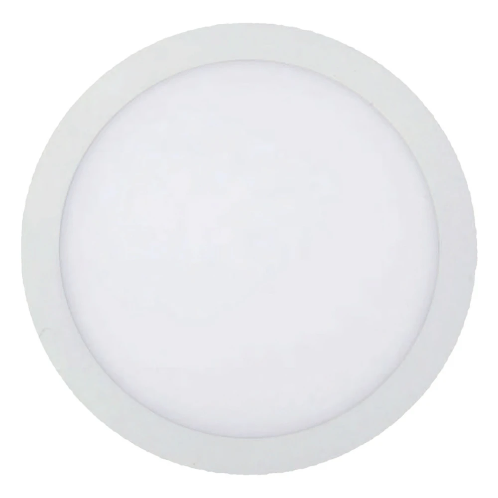 Στρογγυλό LED Panel Slim Downlight 12W SMD Λευκό Σώμα Ουδέτερο Λευκό 4000Κ SpotLight