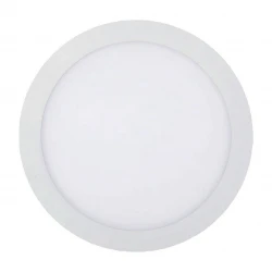 Στρογγυλό LED Panel Slim Downlight 15W SMD Λευκό Σώμα Ουδέτερο Λευκό 4000Κ SpotLight