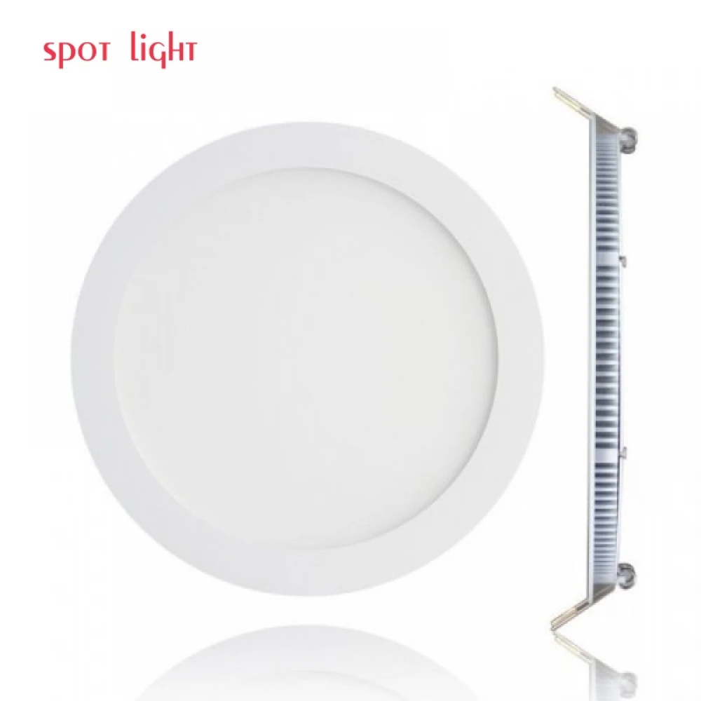 Στρογγυλό LED Panel Slim Downlight Ψυχρό Λευκό 6000K 20W SMD Λευκό Σώμα SpotLight