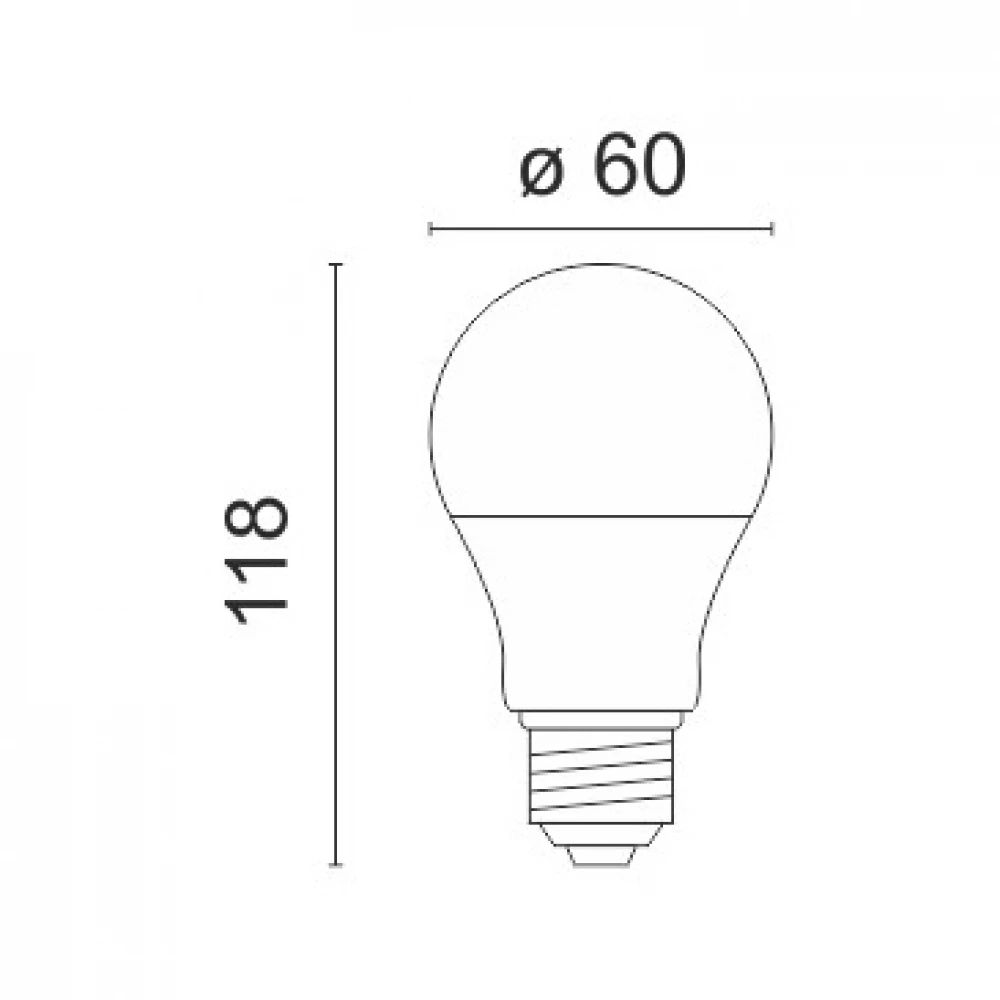 LED SMD Λάμπα Από Πλαστικό E27 A60 Αχλάδι 10W 180° 230V Θερμό 3000K Dimmable Spotlight