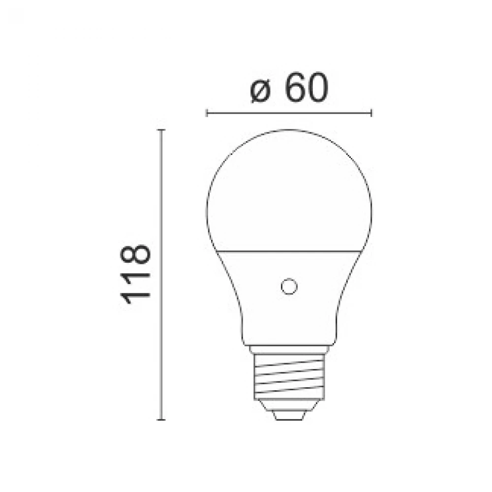 LED SMD Λάμπα E27 A60 10W Με Αισθητήρα Ημέρας-Νύχτας Από Πλαστικό 300° 230V Θερμό 3000K Spotlight
