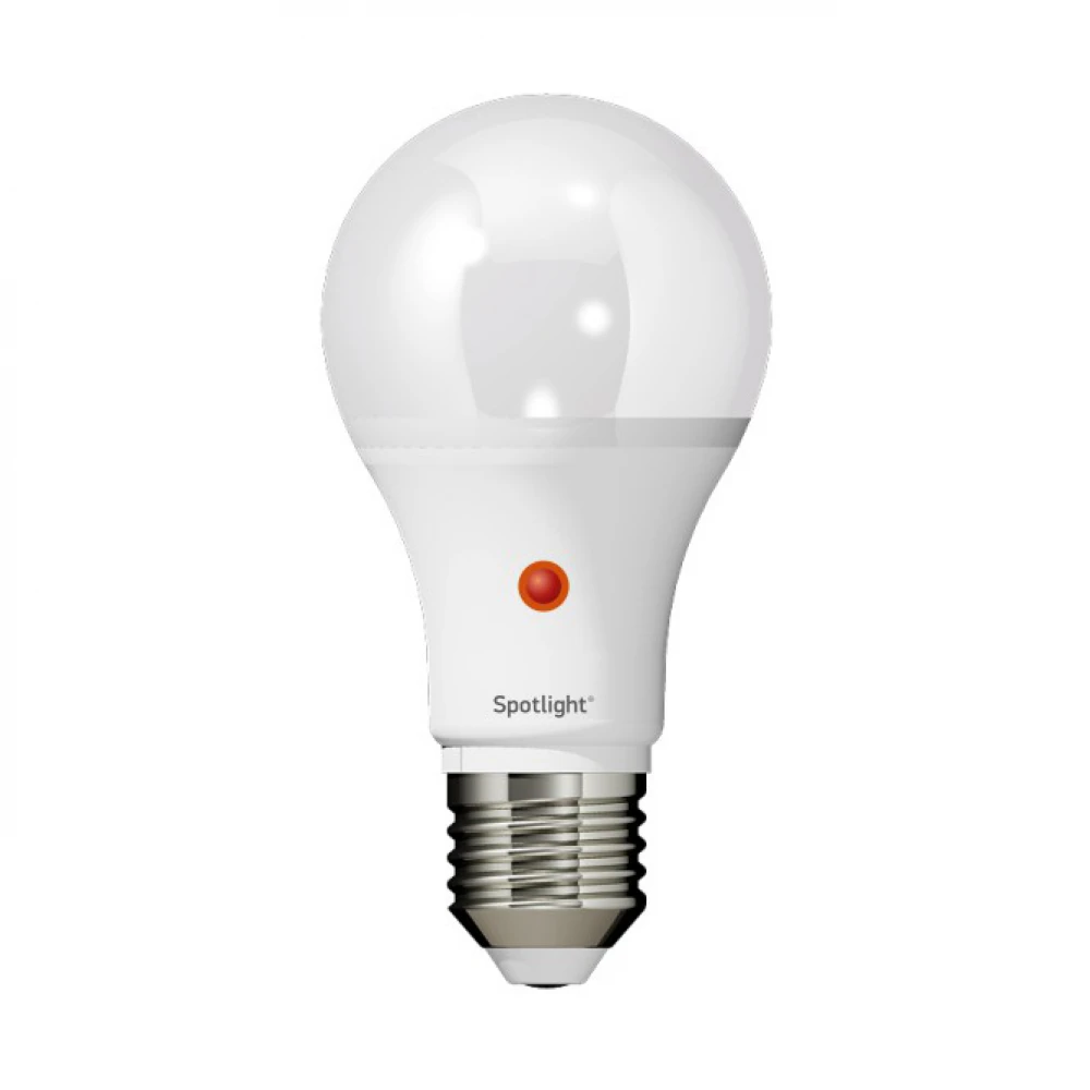 LED SMD Λάμπα E27 A60 10W Με Αισθητήρα Ημέρας-Νύχτας Από Πλαστικό 300° 230V Θερμό 3000K Spotlight