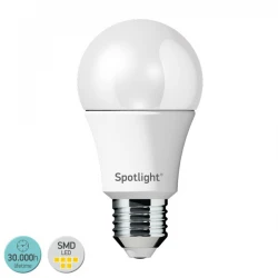 LED SMD Λάμπα Από Πλαστικό E27 A60 12W 180° 230V Θερμό 3000K Spotlight