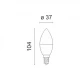 SMART LED SMD Λάμπα Από Πλαστικό E14 C37 Κερί 5W 270° 230V Με 3 Επίπεδα Χρωματισμού Spotlight