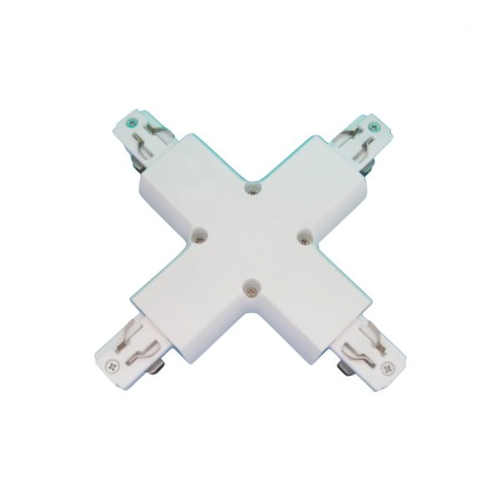 Σύνδεσμος Σταυρός Τριφασικής Ράγας Οροφής 4 Καλωδίων Spotlight