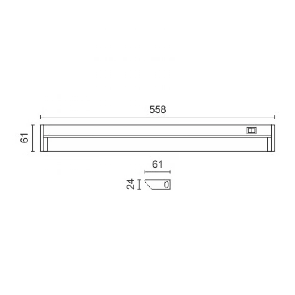 LED T5 Γραμμικό Έτοιμο Φωτιστικό Ντουλάπας 10W Δυνατότητα Περιστροφής Και Διακόπτη 55cm 220V Spotlight