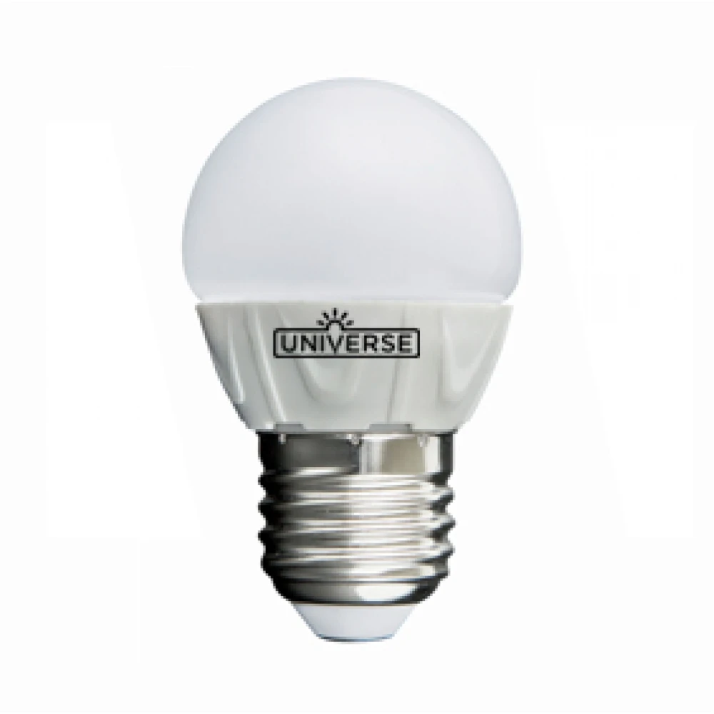 LED Λάμπα E27 Στρογγυλό 4000Κ Ουδέτερο Λευκό G45 7W 180º 230V Universe