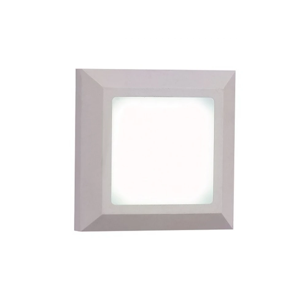 LED Τετράγωνη Απλίκα Λευκή Slim 230V IP65 5W Θερμό Λευκό Seaside Universe 