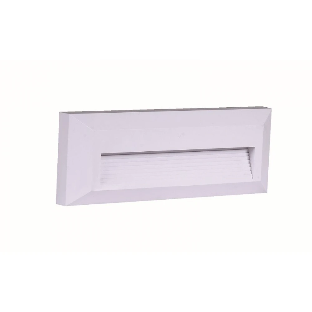 LED Ορθογώνια Απλίκα Λευκή Slim 230V IP65 3W Θερμό Λευκό Seaside Universe 