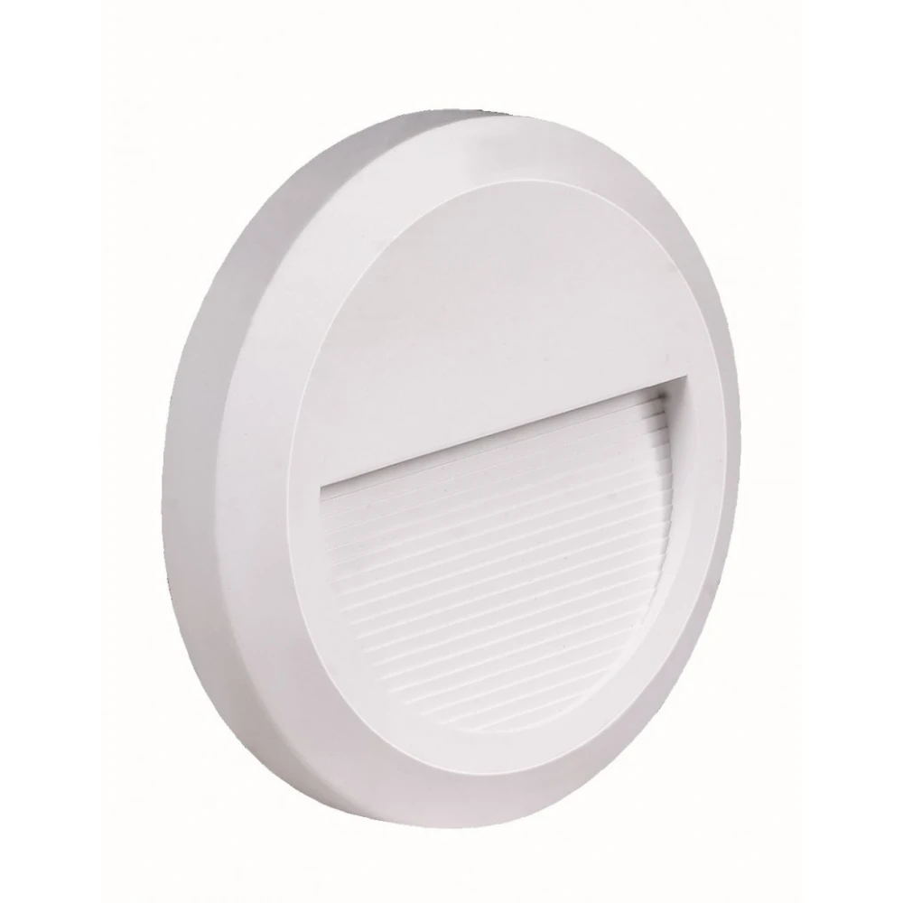 LED Στρογγυλή Απλίκα Λευκή Slim 230V IP65 2W Θερμό Λευκό Seaside Universe 