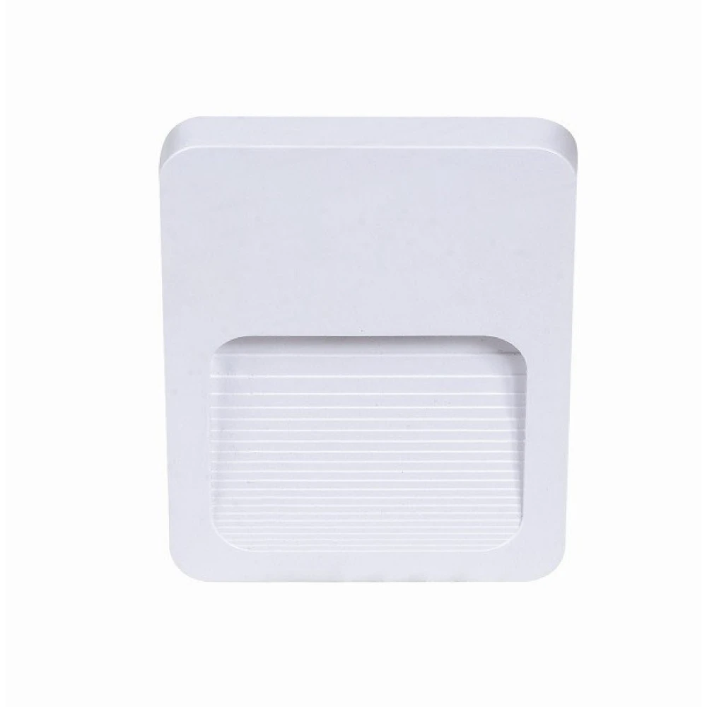LED Ορθογώνια Απλίκα Λευκή Slim 230V IP65 2W Θερμό Λευκό Seaside Universe 
