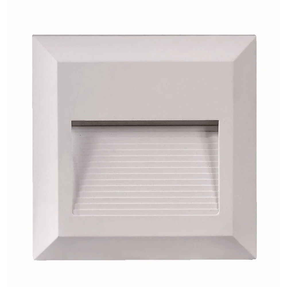 LED Τετράγωνη Απλίκα Λευκή Slim 230V IP65 2W Θερμό Λευκό Seaside Universe 
