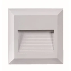 LED Τετράγωνη Απλίκα Λευκή Slim 230V IP65 2W Θερμό Λευκό Seaside Universe 