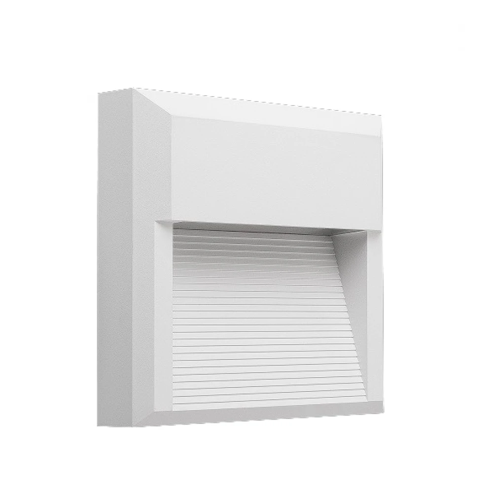 LED Τετράγωνη Απλίκα Λευκή Slim 230V IP65 8W Θερμό Λευκό Seaside Universe 