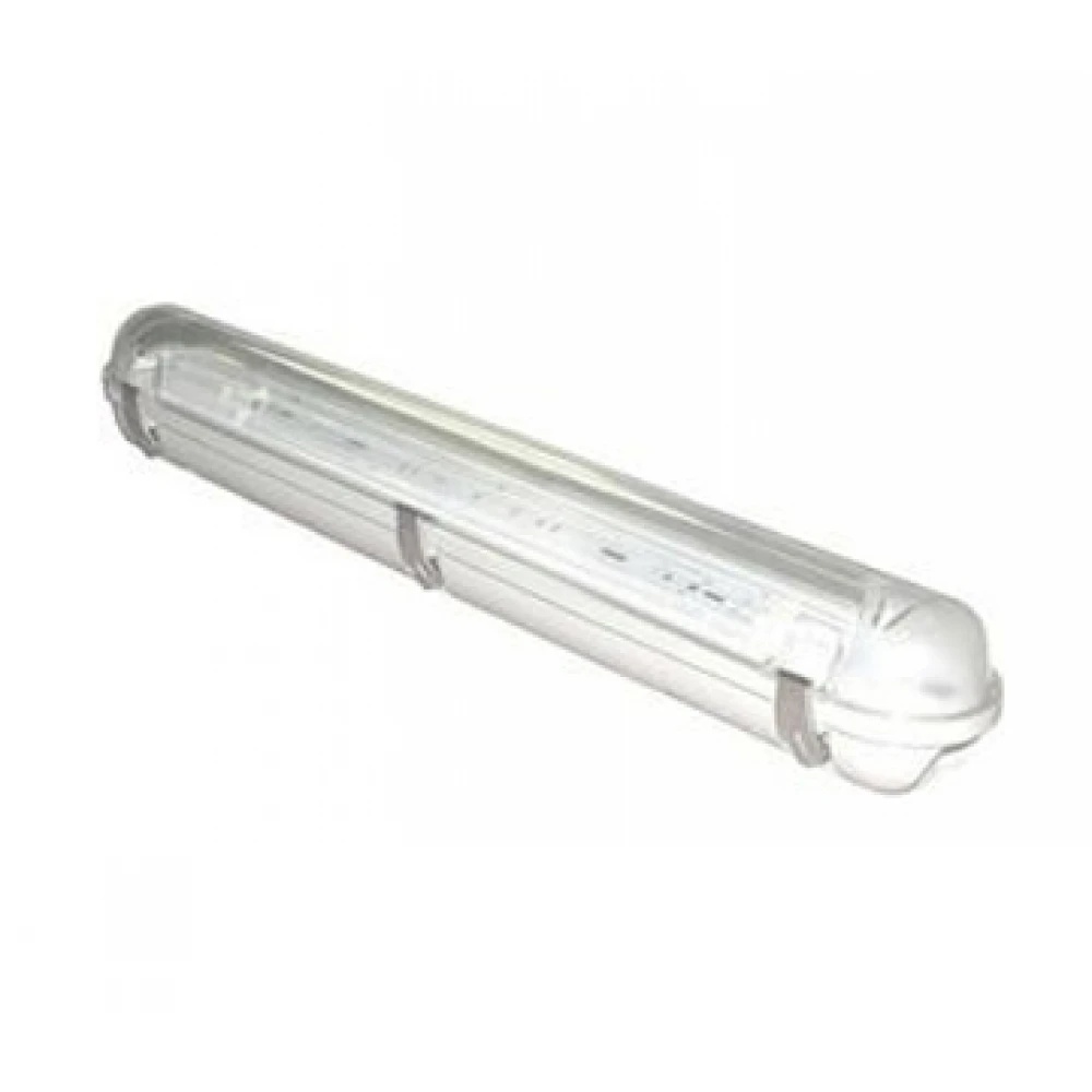 Έτοιμο Φωτιστικό LED Σκάφη Για T8 2x24W Σε Γκρι Ανοικτό PC L1500 Universe