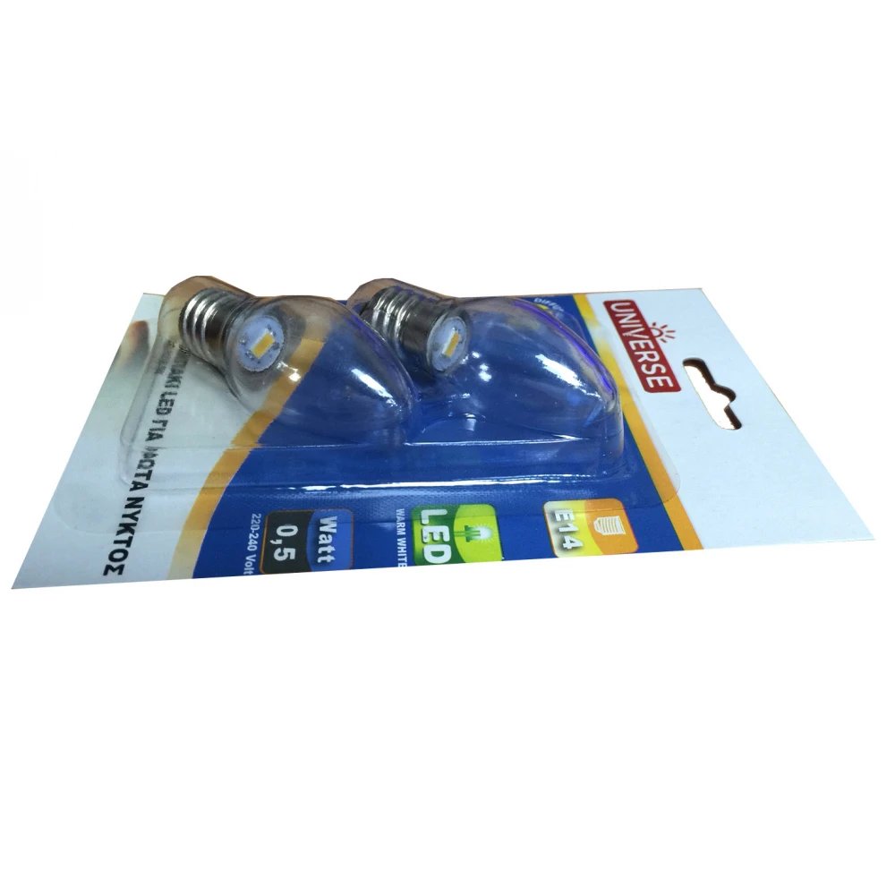 LED Λαμπάκι Νυκτός E14 0,5W- 2τμχ Universe
