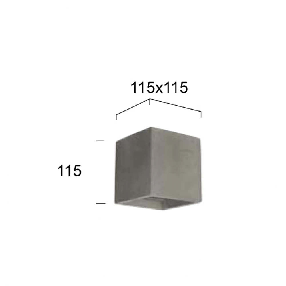 LED Επίτοιχο Φωτιστικό Από Τσιμέντο Σε Γκρι Απόχρωση G9 CONCRETE VIOKEF