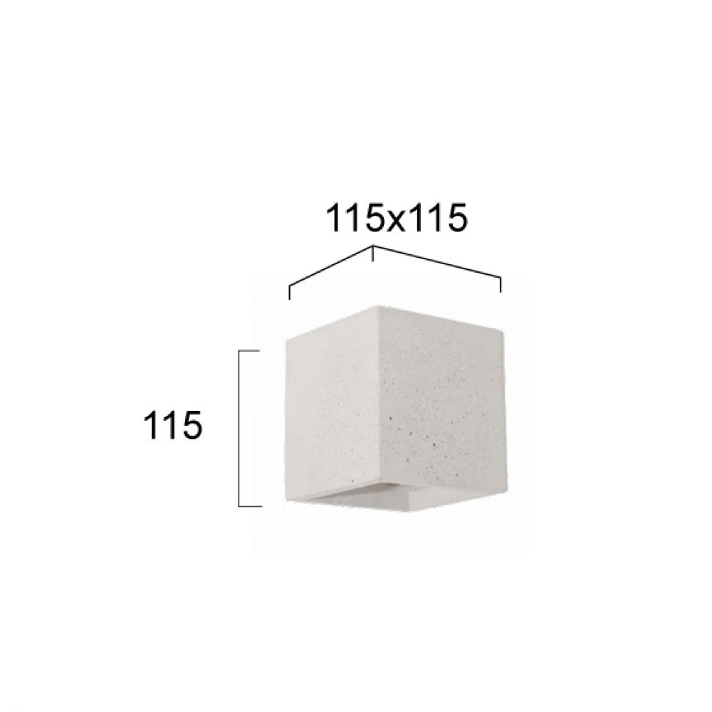 LED Επίτοιχο Φωτιστικό Από Τσιμέντο Σε Λευκό Γκρι Απόχρωση G9 CONCRETE VIOKEF
